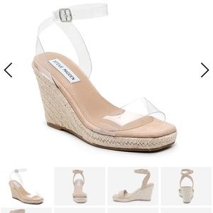 💕BRAND NEW Steve Madden Clear Wedge